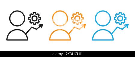 Personal development icon vector logo set collection for web app ui Stock Vector