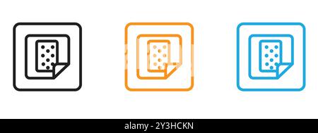 Nicotine patch icon vector logo set collection for web app ui Stock Vector