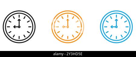 Time icon vector logo set collection for web app ui Stock Vector
