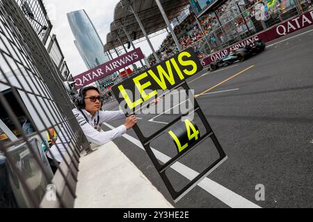 Mercedes AMG F1 Team engineer during the Formula 1 Azerbaijan Grand Prix 2024, 17th round of the 2024 Formula One World Championship from September 13 to 15, 2024 on the Baku City Circuit, in Baku, Azerbaijan - Photo DPPI Credit: DPPI Media/Alamy Live News Stock Photo