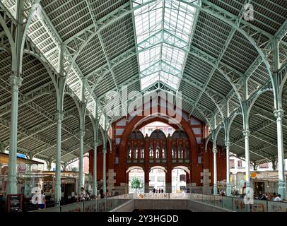 Valencia, Spain. Ruzafa Market Building. For editorial use only.September 2, 2018 Stock Photo