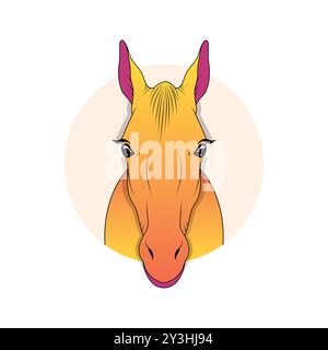 Horse Head Portrait Vector Illustration Stock Vector