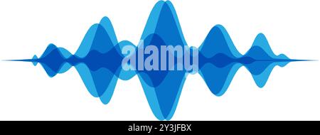 Sound wave abstract vector background. Stock Vector