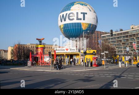 The Die Welt Balloon in Mitte Berlin Germany Stock Photo