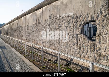 Topography of Terror Berlin Wall Remains and Museum Berlin Germany Stock Photo