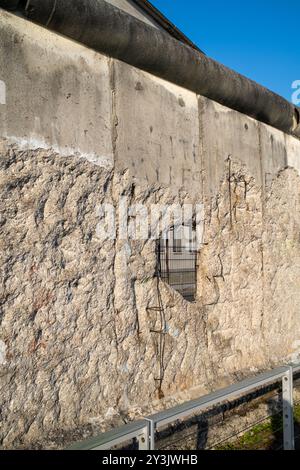 Topography of Terror Berlin Wall Remains and Museum Berlin Germany Stock Photo