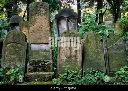 New Jewish Cemetery, Kazimierz district, Kraków, Poland Stock Photo