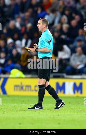 MKM Stadium, Hull, England - 14th September 2024 Referee Peter Bankes - during the game Hull City v Sheffield United, EFL Championship, 2024/25, MKM Stadium, Hull, England - 13th September 2024 Credit: Arthur Haigh/WhiteRosePhotos/Alamy Live News Stock Photo