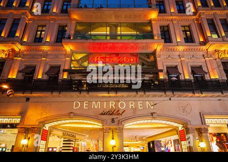 ISTANBUL, TURKEY - SEPTEMBER 22, 2014: Istiklal Avenue or Istiklal Street is one of the most famous pedestrian street in Istanbul, Turkey Stock Photo