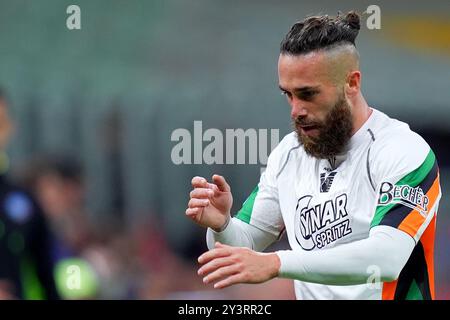 Milano, Italia. 14th Sep, 2024. Venezia's Francesco Zampano during the Serie A soccer match between Milan and Venezia at the San Siro Stadium in Milan, north Italy - Saturday, September 14, 2024. Sport - Soccer . (Photo by Spada/Lapresse) Credit: LaPresse/Alamy Live News Stock Photo