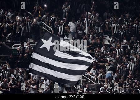 Rio de Janeiro, Brazil. 14th Sep, 2024. Botafogo fans, during the match between Botafogo and Corinthians, for the Brazilian Serie A 2024, at Nilton Santos Stadium, in Rio de Janeiro on September 14, 2024. Photo: Marcello Dias/DiaEsportivo/Alamy Live News Credit: DiaEsportivo/Alamy Live News Stock Photo