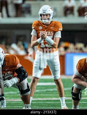 Sept 14, 2024.Trey Owens #15 of the Texas Longhorns in action vs the UTSA Roadrunners at DKR-Memorial Stadium. Texas defeats UTSA 56-7. Stock Photo