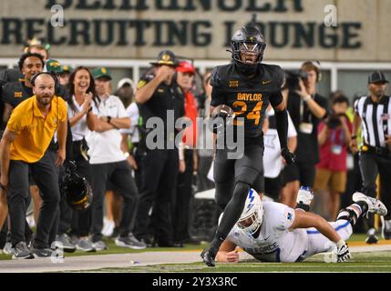 Waco, Texas, USA. 14th Sep, 2024. Baylor Bears safety Corey Gordon Jr. (24) during the 2nd half the NCAA Football game between the Air Force Falcons and Baylor Bears at McLane Stadium in Waco, Texas. Matthew Lynch/CSM/Alamy Live News Stock Photo