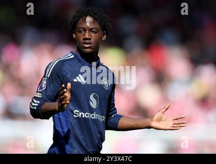 Southampton, UK. 14th Sep, 2024. Manchester United's Kobbie Mainoo during the Premier League match at St Mary's Stadium, Southampton. Picture credit should read: Paul Terry/Sportimage Credit: Sportimage Ltd/Alamy Live News Stock Photo