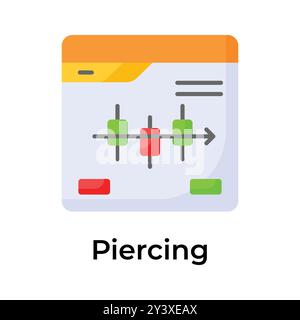 Bullish piercing line vector design, isolated on white background Stock Vector