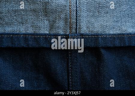 Inside and outside of raw denim texture background Stock Photo