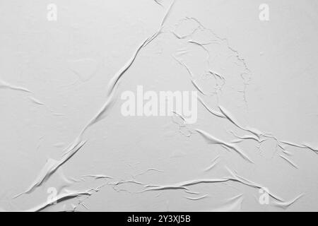 White wheat paste poster style texture background with pyramid composition Stock Photo