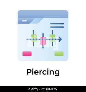 Bullish piercing line vector design, isolated on white background Stock Vector