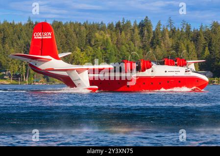 Canada, Sproat Lake 09 August 2024: Martin JRM-3 Mars 'Hawaii Mars' at Sproat Lake in Kanada Stock Photo