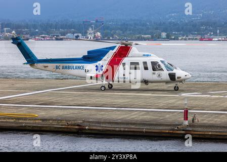 Canada, Vancouver 10. August 2024: C-FMGL - Leonardo AW139 from London Air Services Stock Photo