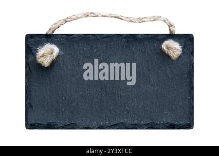 Board of slate isolated on white background Stock Photo