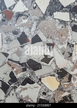 Terrazzo mosaic ceramic tile pattern, marble stone texture background . High quality photo Stock Photo
