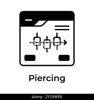 Bullish piercing line vector design, isolated on white background Stock Vector