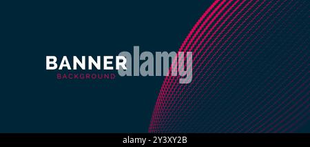 Dark Blue and Red Clean Abstract Background Banner Stock Vector