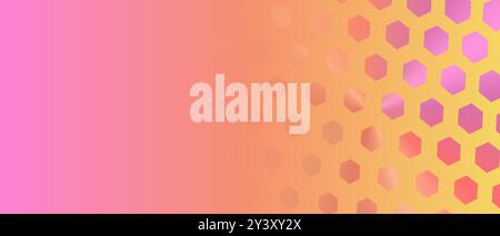 Feminine Pink and Orange Happy Banner Background Stock Vector