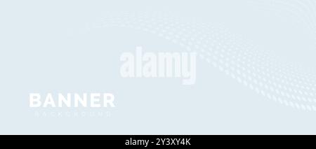 Light Abstract Flowing Clean Geometric Technology Banner Background Stock Vector