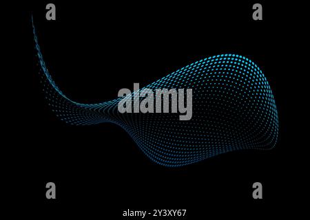 Abstract Whale Fish in Blue and Black Background Stock Vector