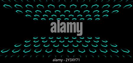 Black Turquoise Futuristic Moving Background Banner Stock Vector