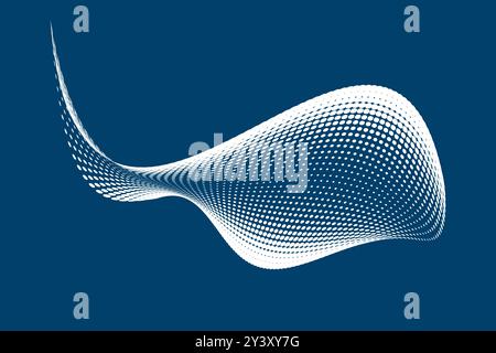 Abstract White Whale Swimming in the Ocean Stock Vector