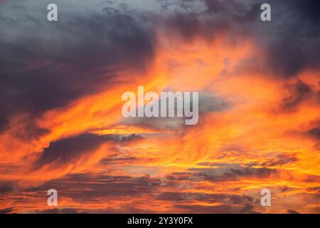 Clouds in red Stock Photo