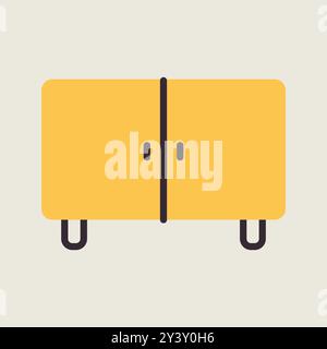 Nightstand vector icon. Graph symbol for furniture, web site and apps design, logo, app, UI Stock Vector