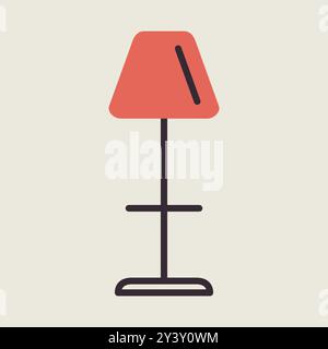Floor lamp vector icon. Night lamp sign. Graph symbol for furniture, web site and apps design, logo, app, UI Stock Vector