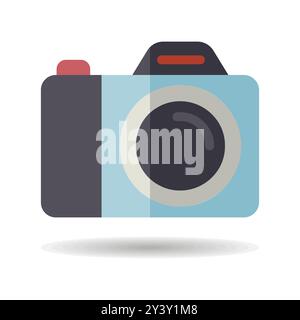 Camera vector isolated icon. Camping and Hiking sign. Graph symbol for foto web site and apps design, logo, app, UI Stock Vector