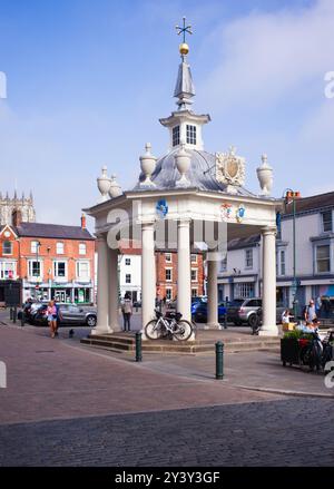 Grade I listed 18th century market cross in Beveley town centre Stock Photo