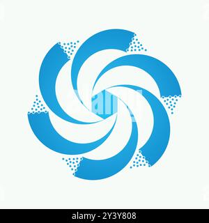 Modern communication and technology and data science circle Logo Stock Vector