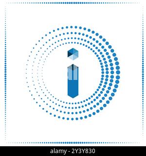 Creative innovation Letter I with Circle Logo Design Stock Vector
