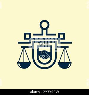 Creative Law Firm Consultancy  Business Logo Stock Vector