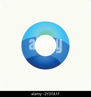Modern technology and internet Letter O Logo Design Stock Vector