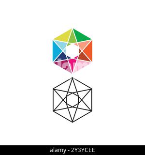 Creative Technology Hexagon Logo Stock Vector