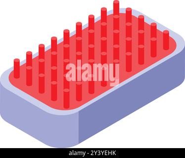 Red bars growing inside a 3d bar chart representing positive business growth and financial success Stock Vector