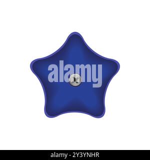 Vector image of a bent metallic pipe with two joints, isolated on white background. Stock Vector