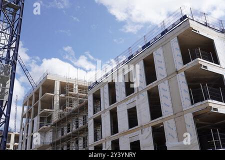 Housing development site in Southampton UK. New apartment block under construction. Southampton England 20 August 2024 Stock Photo