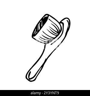 Make up brushes collection. Fashion illustration. Vector sketch. Stock Vector