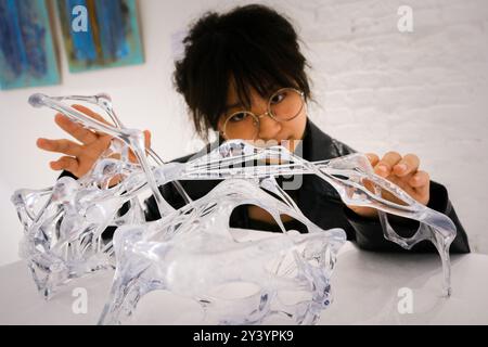 Perfetti gallery, 52 Caledonian Road, London, UK. 15th Sept 2024.  London Design Festival: The Colours of Time: A new Chinese Aesthetic in Craft. Pictured, Scheduled for Abolition  2024 by Yiru Wang. Credit: Matthew Chattle/Ģ����ý Live News Stock Photo
