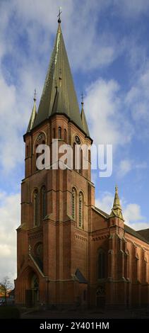 Historical Church in the Town Papenburg, Lower Saxony, Germany, Europe Stock Photo