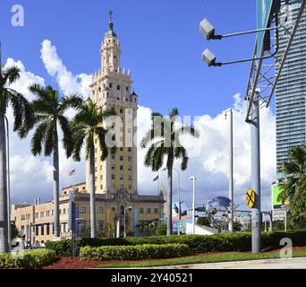 Panorama of Downtown Miami, Florida, USA. Panorama of downtown Miami, Florida, USA, North America Stock Photo